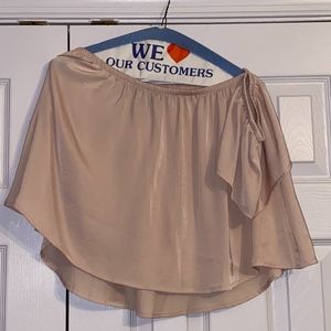 off-the-shoulder pink top